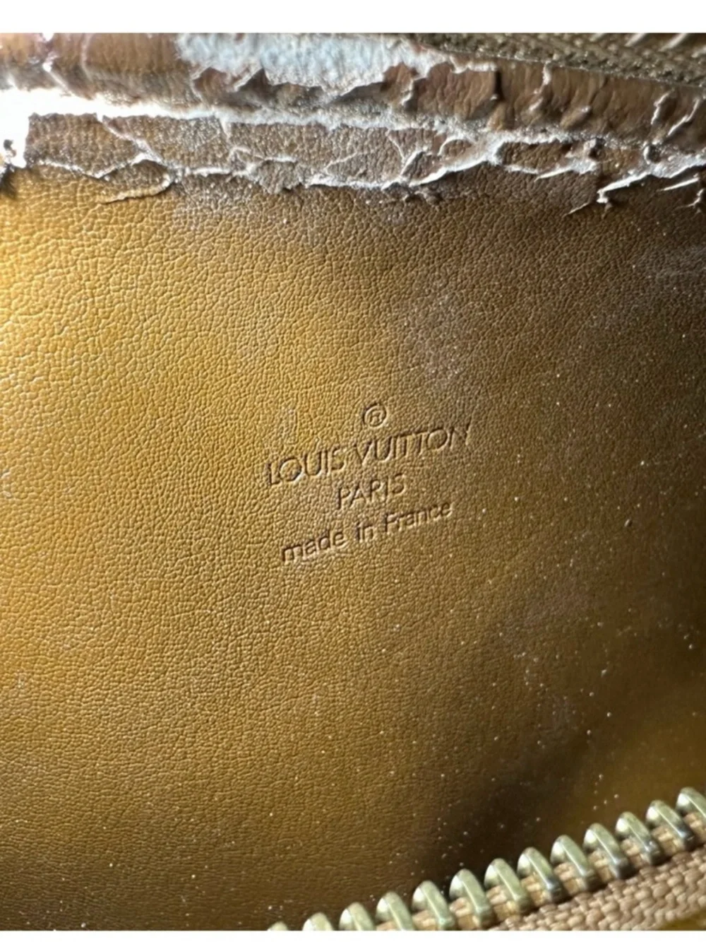 Louis Vuitton Bronze Papillon Tan/Brown Bedford Vernis Patent Monogram Bag - Picture 6 of 15
